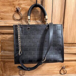 Steve Madden Bjeanne Satchel/Tote Bag~ EUC~ Black (Bin 6)
